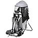 HOMCOM Zaino Porta Bimbo per Trekking, Pieghevole, Impermeabile e con Tettuccio Rimovibile 38x77x87.5cm, Grigio