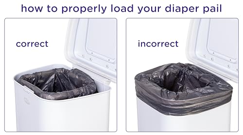 Image of Ubbi Stainless Steel Venti Diaper Pail, Odor Locking, No Special Bag Required, Award-Winning, Registry Must-Have, White