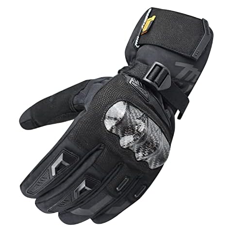 Guantes de Moto de Invierno MADBIKE con Pantalla táctil y Protección de Fibra de Carbono Cover