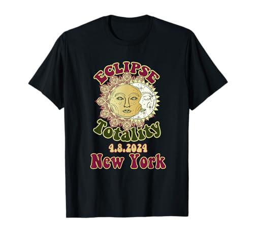Nueva York Eclipse 2024 Totality Path Diseño de Eclipse Solar Camiseta