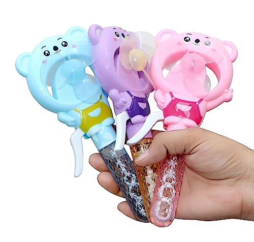 Image of Kingsman Store Bubble Shooter Toy for Toddlers | New Gatling Bubble Machine Maker with Fan Gift for Boys and Girls Outdoor Activities | Cool Bubbles Machine for Kids Gift Toys | Multi Color 1 Psc