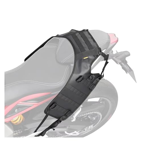 Sacoche latérale étanche pour selle de moto universelle avec support de coussin arrière