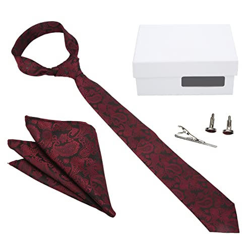 Gravatas masculinas, 6 peças gravata masculina estilo clássico para trajes de negócios conjunto de c