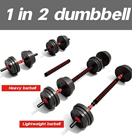 Dumbbells Barbell Set 20KG Adjustable Dumbbells Set With Connecting Rod, Indoor Workout Weight Set Adjustable Lifting Training Set for Men and Women, Body Workout Home Gym Home Heavy Dumbbells