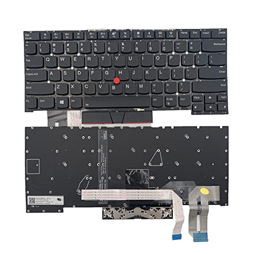 �m�[�g�p�\�R�������pUS���C�A�E�g�o�b�N���C�g�L�[�{�[�h Lenovo Thinkpad T490S T495 T495S E490S R490 L390�p �u���b�N