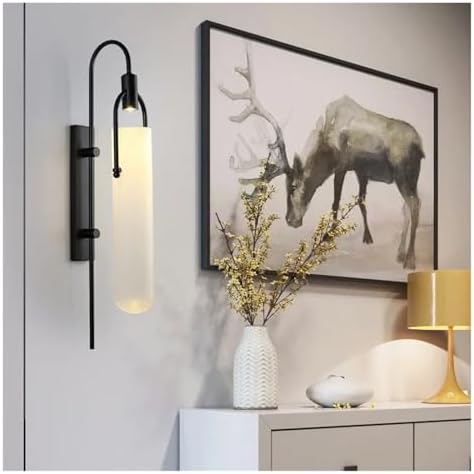 Modern LED Wall Lamp - Black Light Fixture for Bedroom, Living Room, Dining Room & Corridor - Stylish Indoor Lighting for Home Decor