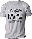 IZI POD Personalized Grandpa Dad Shirt, Custom Grandpa Grandkids Name Shirt, Birthday Christmas Fathers Day Dad Grandpa Gift (A7-Pawpaw)