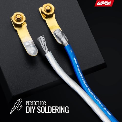 Install Link 16 Gauge Speaker Wire Cable (50 Feet) for Marine Use, Tinned OFC - Thumbnail 5