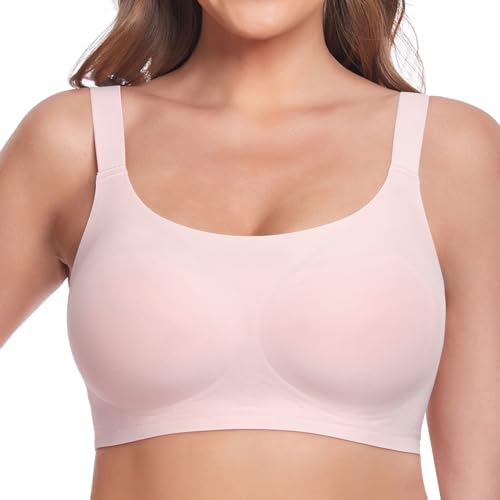 Gailife Womens Wireless Push Up Bras for Women No Underwire Seamless Full Coverage Supportive T Shirt Everyday Bras -S,PK
