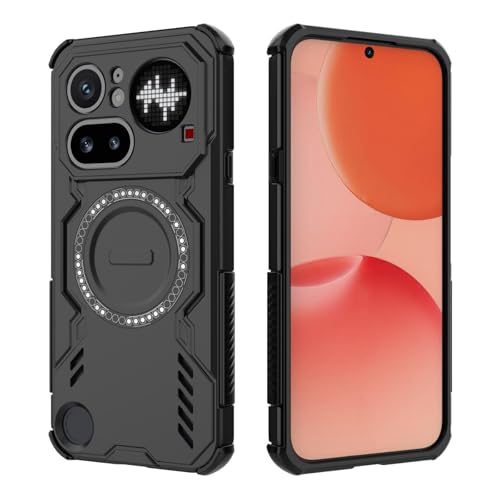 sunrun �X�}�z�P�[�X Nothing Phone (4a) Pro �p�̃P�[�X �ϏՌ� �P�[�X �y�� ���^ TPU+PC�f�� ���C�[�d �[�d�Ή� �^�t�Ŋ�� �l�p�ی� �w�ʃJ�o�[[an-nx2470][�u���b�N]