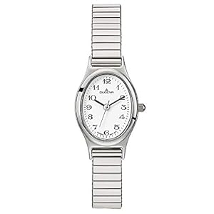 Dugena Dameshorloge Vintage Comfort roestvrij staal 22x235mm zilver/wit