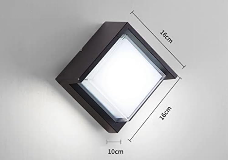 Image of 12W Outdoor Wall Light | Waterproof Warm White Wall Sconce for Balcony, Garden, Gate | Polycarbonate Body | Modern Exterior Wall Lamp | 1 Unit