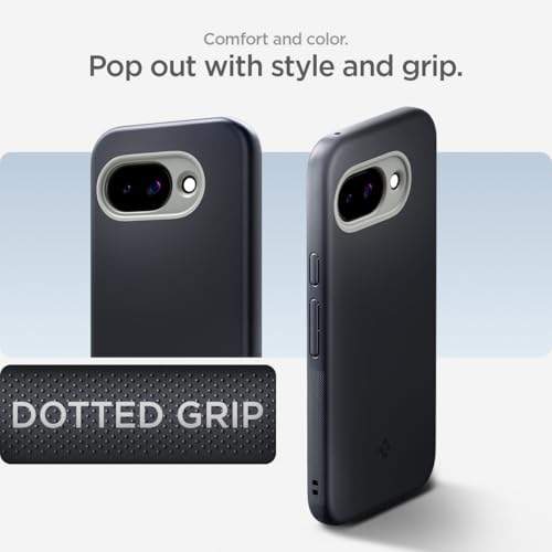 Image of Spigen Nano Pop MagFit Back Cover Case for Pixel 9a, Pixelsnap Compatible, Bold Two-Tone Design - TPU | Black Sesame