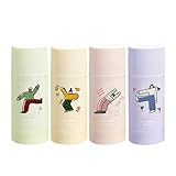 Grospe 4PCS Solid Balms Solid Perfume Portable Pocket Balm Perfume Perfect for Travel Use Natural Fragrance Cologne for Men and Women, 0.5 OZ Each