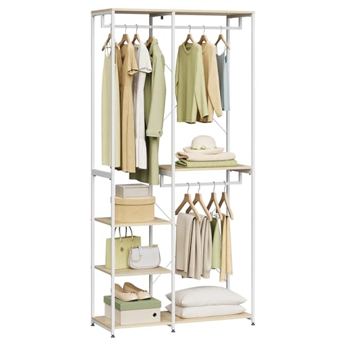 WOLTU Kleiderständer mit Ablage, für Schlafzimmer Flur, Offener...