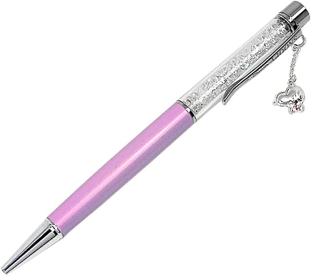 Amazon スヌーピー スワロフスキー ボールペン ラベンダーパープル かきやすい 人気 18金仕上げ チャーム ステンレス グッズ 大人向け ペン 高級 就職祝い 入学祝い 誕生日 母の日 プレゼント ギフト 記念品 並行輸入品 油性ボールペン 文房具 オフィス用品