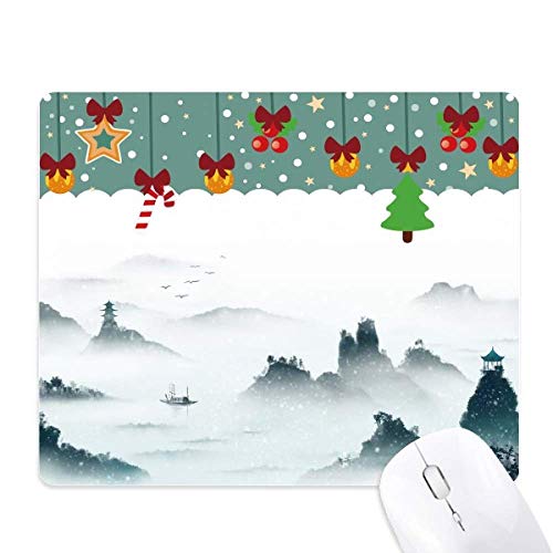 Tapis de souris aquarelle paysage chinois pour sublimer votre bureau à Noël