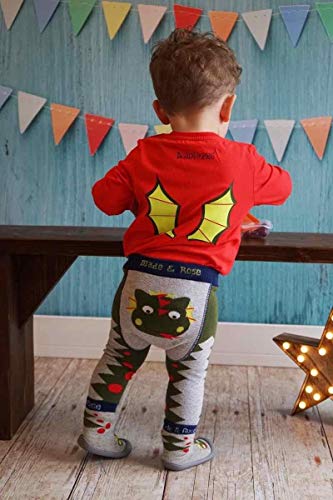 Meia Calça Legging Infantil Dragão 1-2 anos, Blade and Rose, Verde