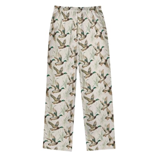 Pajama Pants Soft Lounge Pants with Pockets Mallard Ducks Sleepwear Bottoms 6-14 Year2