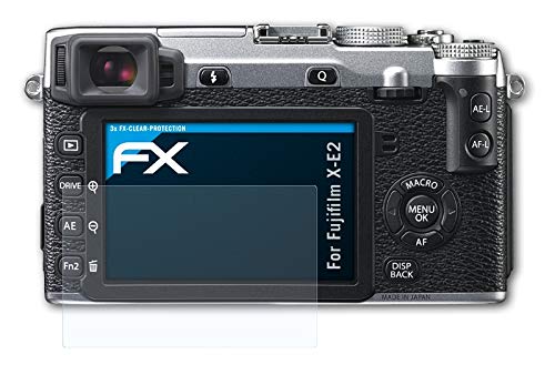 atFoliX Screen Protection Film compatible with Fujifilm X-E2 Screen Protector, ultra-clear FX Protective Film (3X)