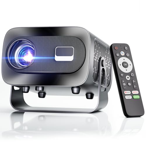 Mini Projector with WiFi and Bluetooth, Electric Focus & Vertical Keystone, 1080P HD 4K Support,...