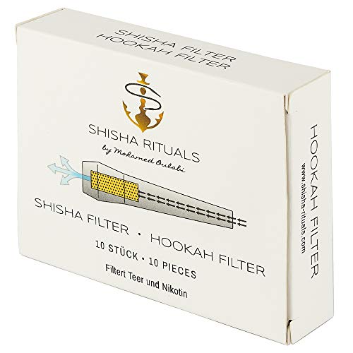 10 Shisha Filter | Shisha-Mundstück mit integriertem Filter aus Balsa-Holz, filtert Teer und Nikotin, natürliches…