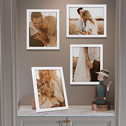Giftgarden White 8X10 Picture Frame 7 Pack, Modern White Woodgrain 8 By 10 Photo Frames For Wall Or Tabletop Display #TOP1