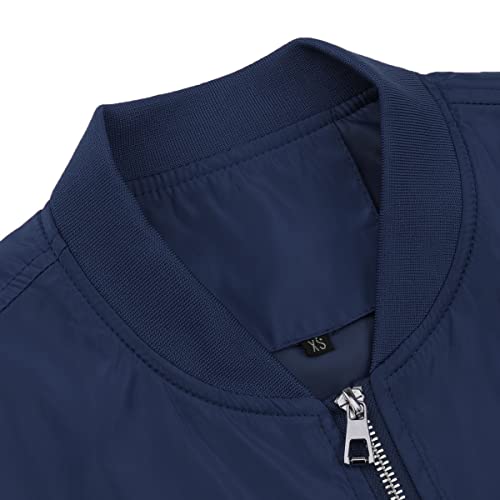 YOUTHUP Blouson Homme Veste Imperméable Décontracté Jacket Printemps été de Couleur Unie Col Debout Bleu 4XL - Image 5
