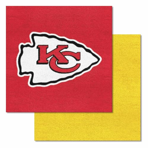FANMATS Kansas City Chiefs Carpet Tiles 45 Sq Ft