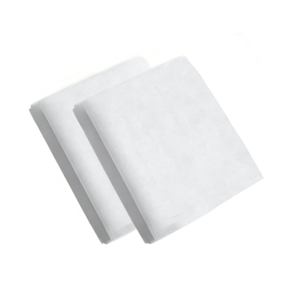  2 Pcs Fly Screens for Windows, Self-Adhesive Insect Screen Curtain, Adjustable DIY Fly Screen Mesh, Fitted to Multiple Windows, Cats Window Protection (2Pcs-100x130cm/39x51in,White)