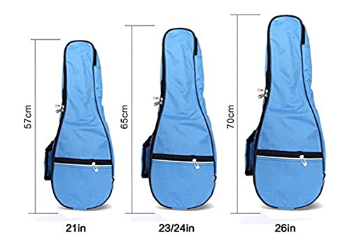 Image of Ukulele Case with 5MM Sponge Padding Adjustable Shoulder Strap 21 Inch (26 Inch, Blue)