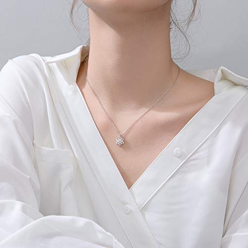 Collar con copo de nieve de plata 925, el regalo ideal para mujer 3