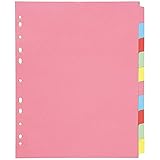 Q-Connect 10-Part Extra Wide Subject Divider A4 KF76982