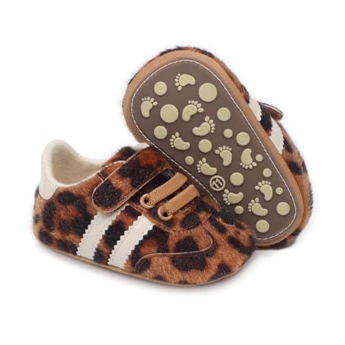 Image of Baby Boys Girls Sneakers Toddler Non-Slip Soft Rubber Sole First Walking Shoes Infant Newborn Crib Dress Shoes