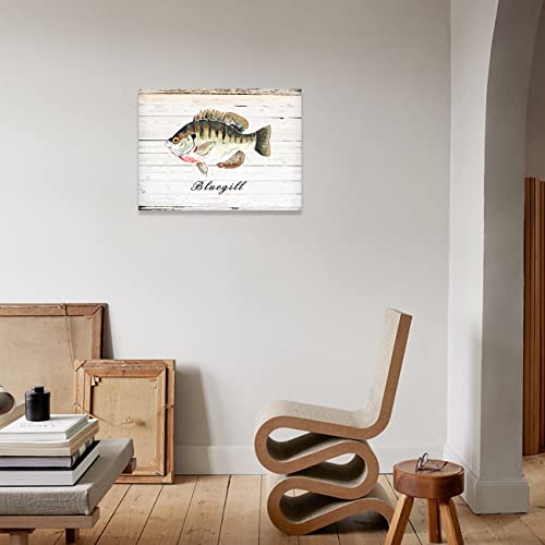 Ccwacpp Bluegill Fish Canvas Fish Wall Art Prints Freshwater Fish Painting Lake House Decor Ready To Hang (12”X18”(30X45Cm), Bluegill) #TOP4