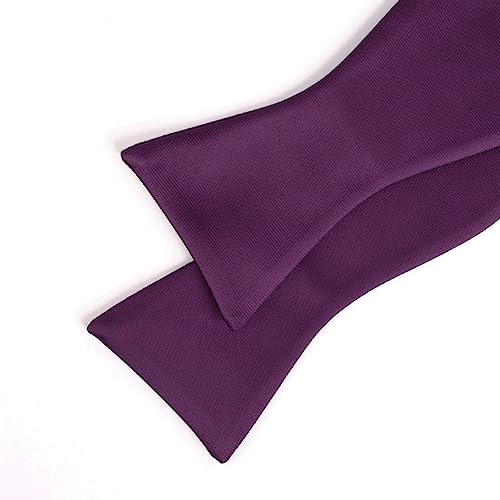 Image of Alizeal Mens 2pcs Solid Self-tied Bow Tie Set | Alizeal Mens 2pcs Self-tied Solid /Animal Bow Tie and Pocket Square Set Perfect for Wedding Business Formal Events