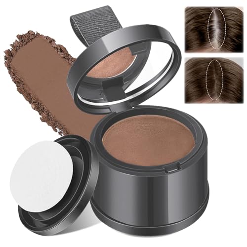 VIDSTW Polvo para Hairline Powder Retoca Raíces de Polvos Polvos para el Pelo Hairline Polvos Pelo Hombre Polvo Corrector para Cubre Canas, Retoque Raices Pelo (Marrón Oscuro)