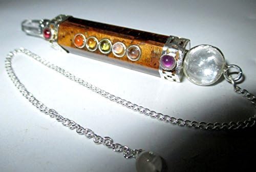 Miniatura 7 de Péndulo de varita de chakra ojo de tigre genuina curación Reiki Chakra equilibrio síno meditación