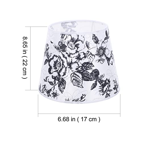 Flower Pattern Lampshade Hardback Lamp Shade Drum Lamp Shade For Table Lamps #TOP1