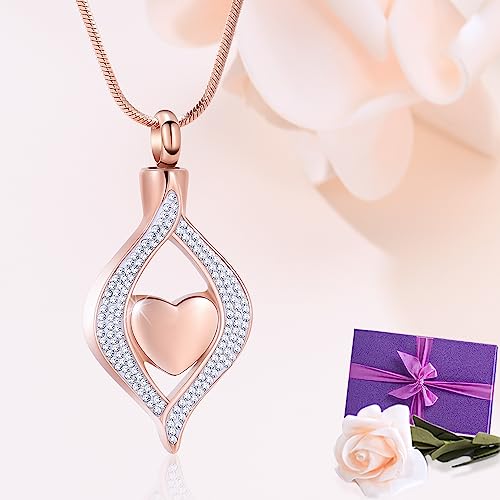 Minicremation Cremation Jewelry for Ashes Eye of My Heart Urn Necklace Pendants Ashes for Women Men Keepsake Memorial Urn Necklace for Pet Human3
