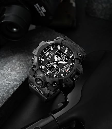 Image of V2A Bold & Big Dial Analog-Digital Sports Watch for Men | Multifunction Military Wristwatch | Gift for Men