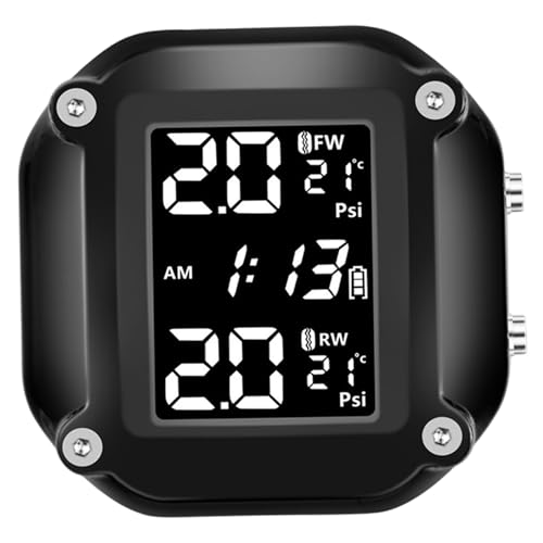 Moniteur de pression des pneus avec alarme vélo étanche extérieure LCD