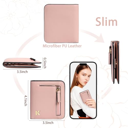 Image of COSHAYSOO Initial Teen Girl Wallets RFID Slim Wristlet Keychain Personalized Easter Basket Stuffers Birthday Gifts for 8 9 10 11 12 13 14 15 16 17 18 Year Old Teenage Girls, Pink Letter G