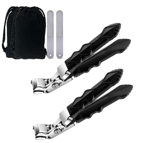 Large Angled Head Toenail Clippers with Wide Opening, for Seniors Thick Toenails (2Set)
