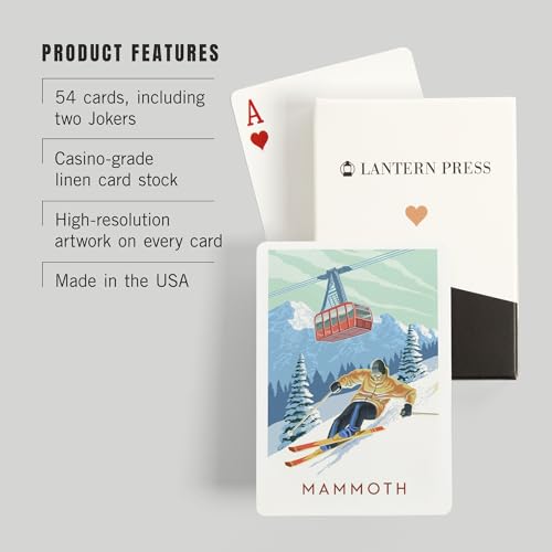 Lantern Press Mammoth, California, Póker 52 Cartas miniatura 3