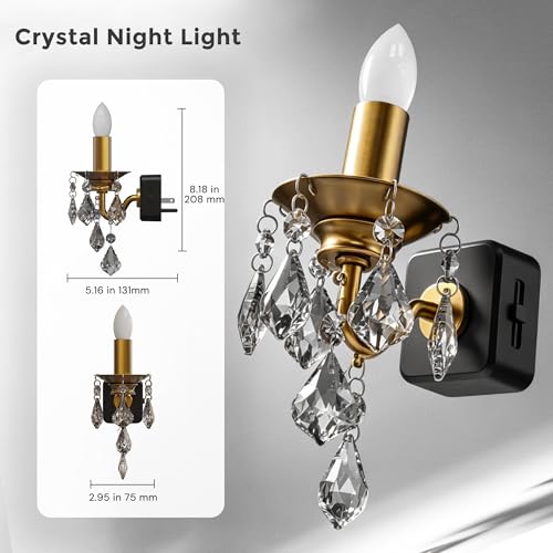 Image of L LOHAS LED Flameless Candle Night Light, 2 Pack Night Lights Plug into Wall, LED Candle Night Light with Light Sensor, 0-100LM Dimmable Nightlight, Vintage Decorative Night Lights for Dinning Room
