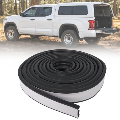 MCCKLE Camper Shell Seal 20FT Heavy Duty Topper Weatherstripping for Caps Over 200 lbs 2 W x 0.5 H Thickened EPDM Rubber Bed Rail Gasket Replacement for Pickup Canopy