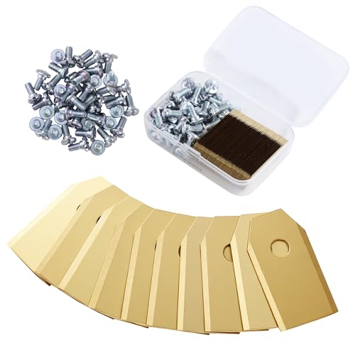 45 Lame Robot Tondeuse,Lames de Couteau en Titane,Lame Automower en Acier Inoxydable avec 45 Vis,Adapté à Toutes les Tondeuses à Gazon Robotiques Husqvarna...