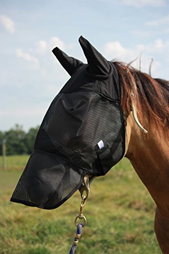 Horse Fly Mask Cover Ears Nose, All Around Barn, Stable, Pasture, Trail Riding Sun Protection and Styles