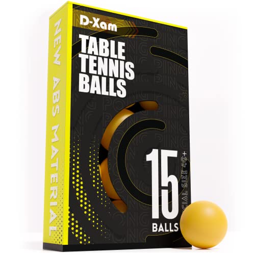 Image of D-Xam Ping Pong Balls Orange or White ABS 1 Star 40mm Official Size High Bounce Professional 50, 30 Pack Table Tennis Ball for Training & Practice - Durable High Performance
